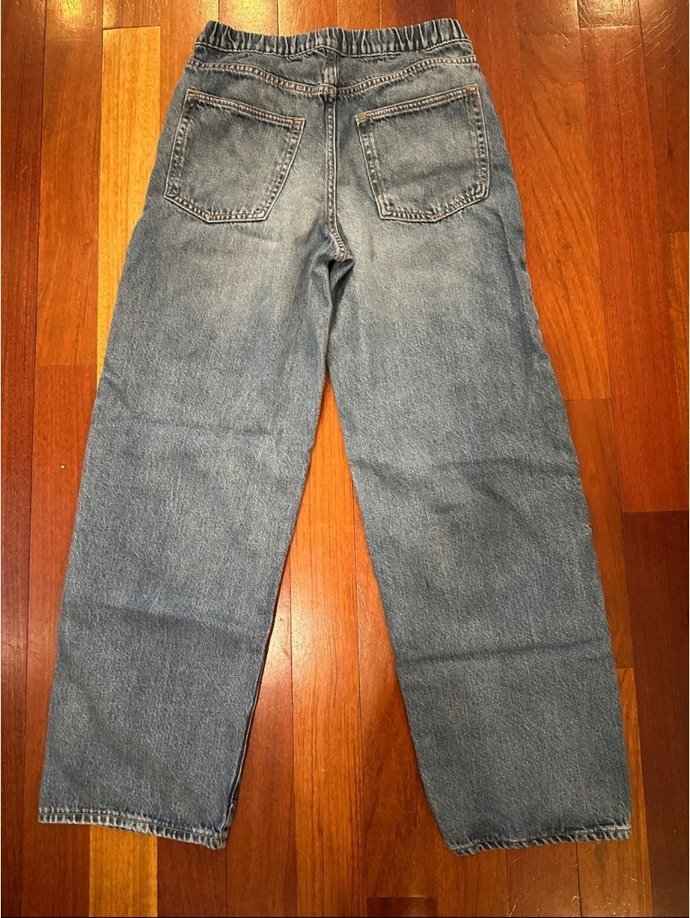 GAP Light Blue Kids Relaxed Elastic-Waist Jeans - inseam 27 1/2”